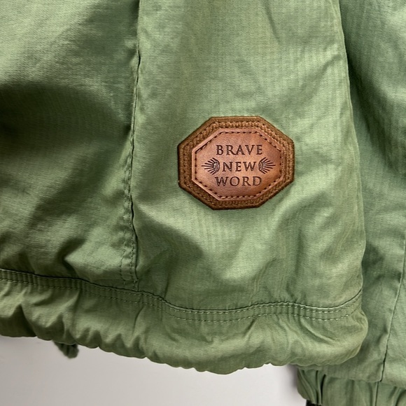 Naketano Brave New World Jacket Green Hooded Utility Parka Womens Size Large - Picture 10 of 14